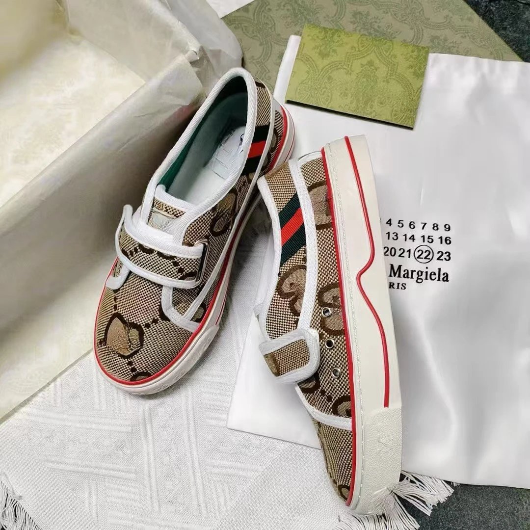 Gucci Tennis 1977 Multicolor GG Canvas Sneakers - 12