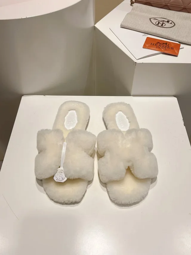Unbranded Slippers Faux-Fur Buckle Slide product detail image 8
