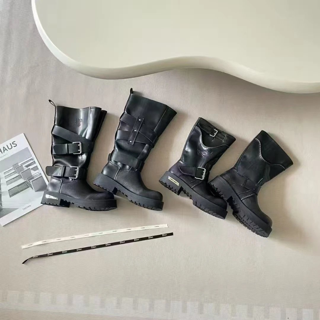 Dior Biker Boots Black Leather Boots - 3