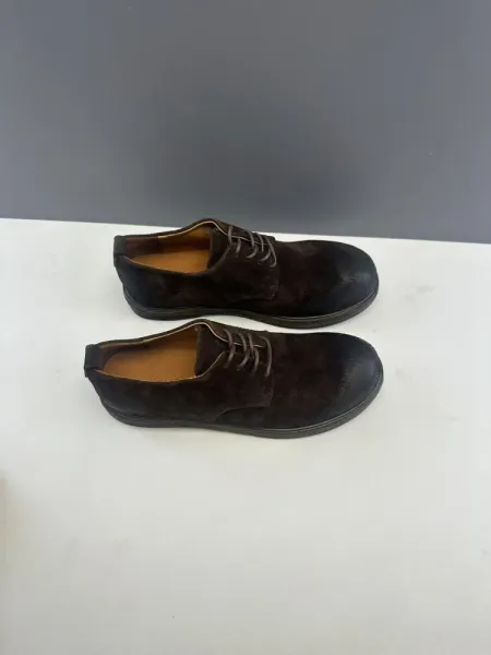 Design Suede Derby Shoes Brown Casual Shoes - 22