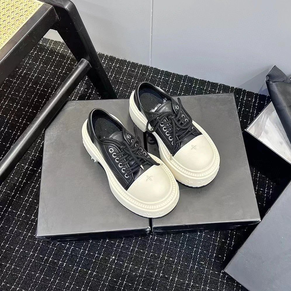 Unbranded Casual Shoes Platform Lace-Up with Cross Embellishments image 3