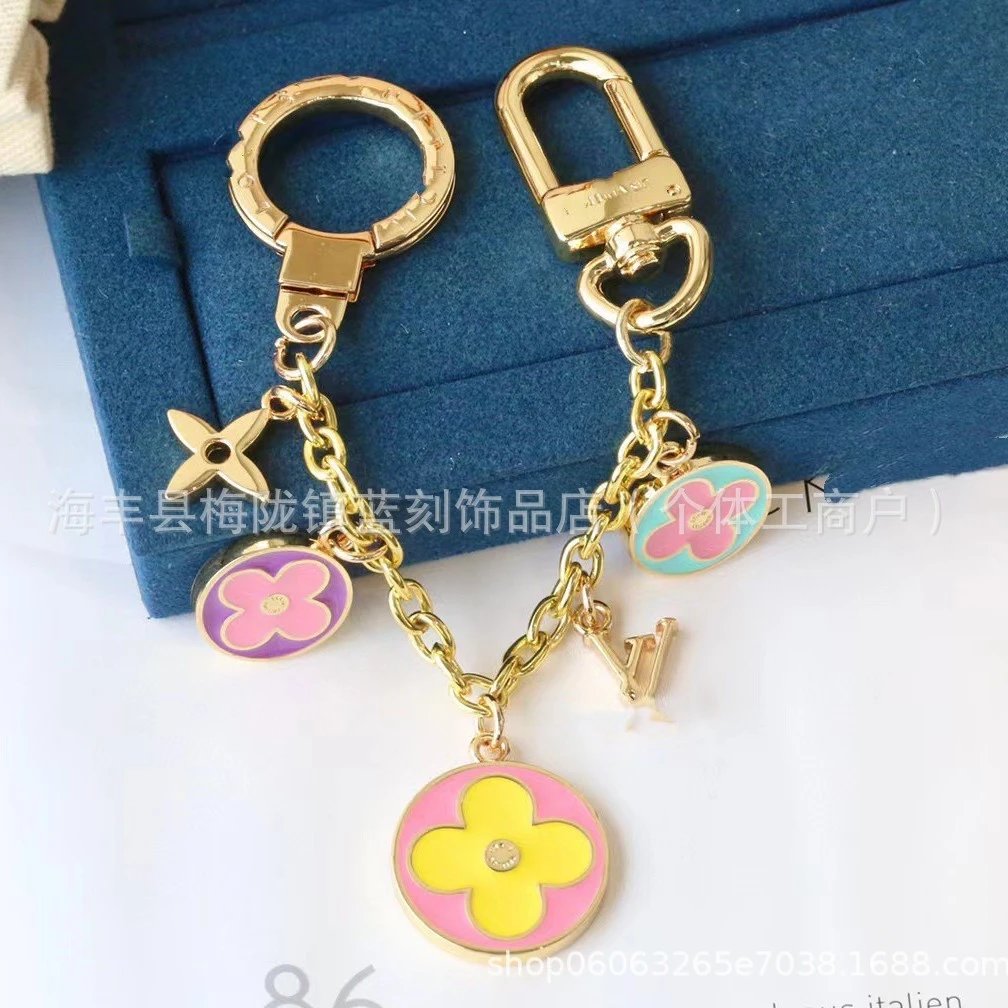 Louis Vuitton Multicolor Flower Charm Keychain image 4