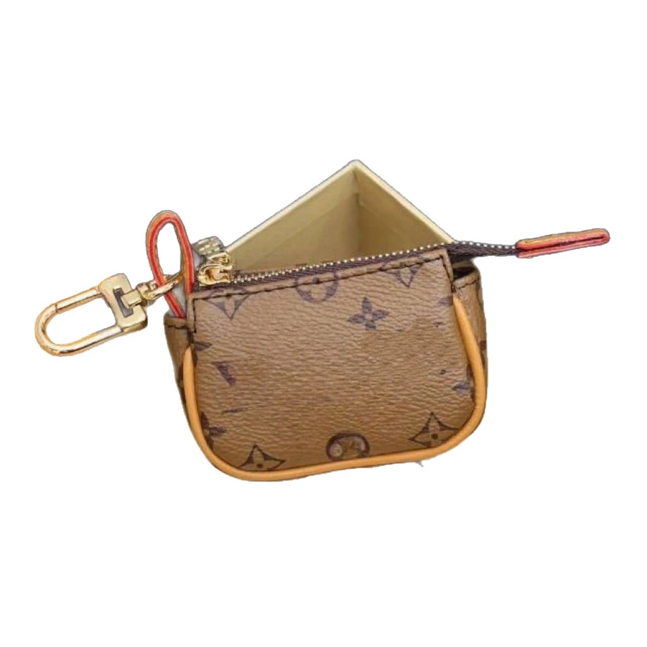 Unbranded Wallets & Card Holders Saddle-Shaped Zip Coin Purse Keychain image 5