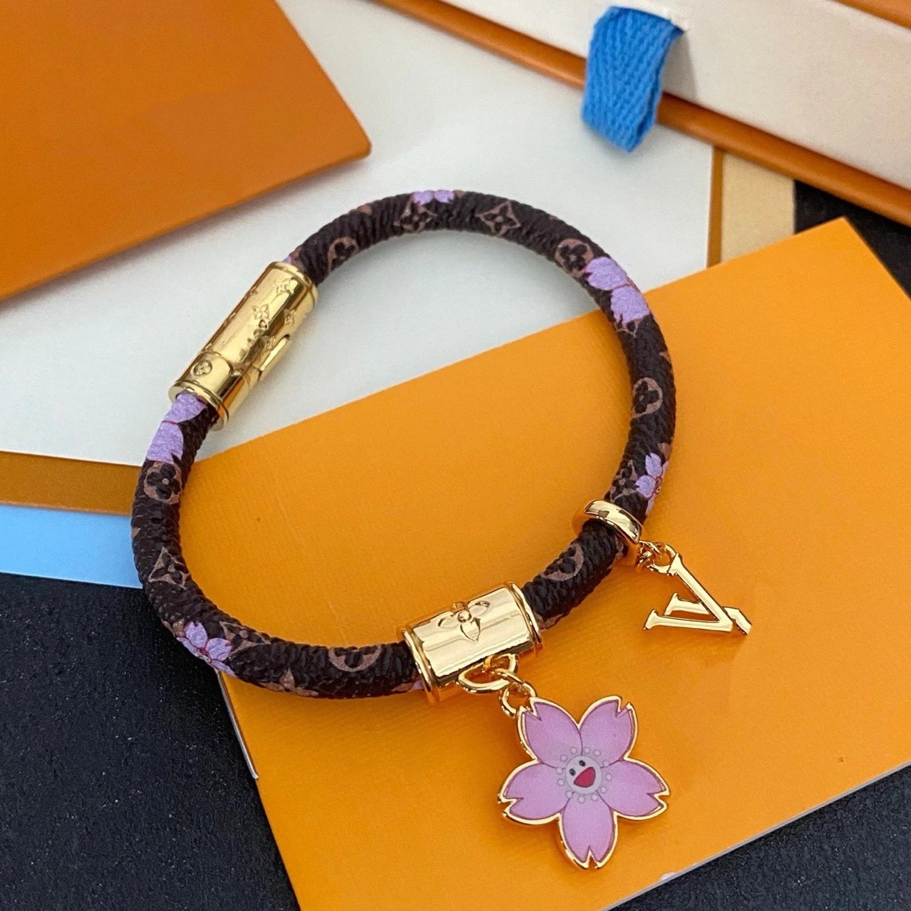 Louis Vuitton Monogram Sakura Flower Charm Bracelet - 5