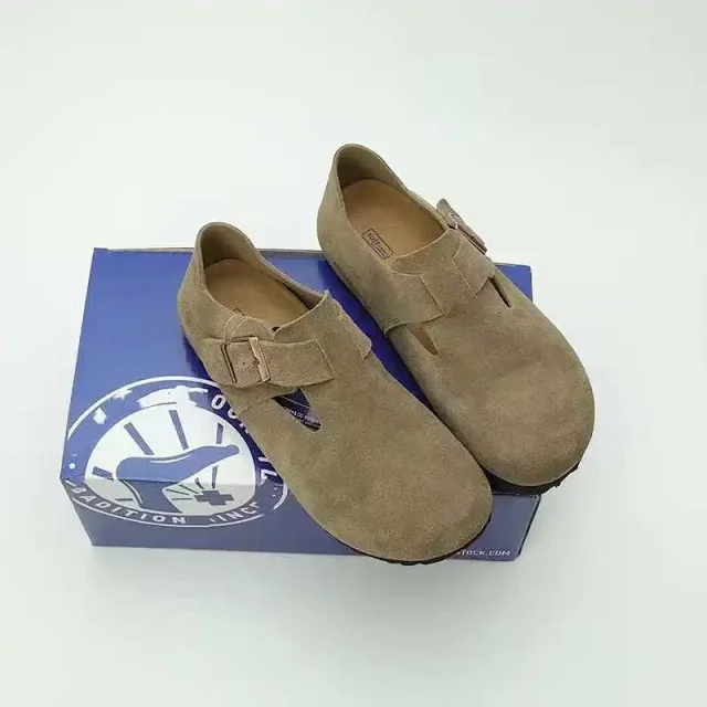 Birkenstock Leather Shoes London Buckle Clogs product detail image 5