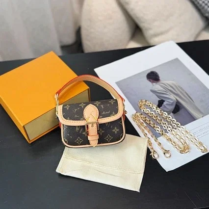 Unbranded Handbags Mini monogram bag charm and earbud pouch product detail image 4