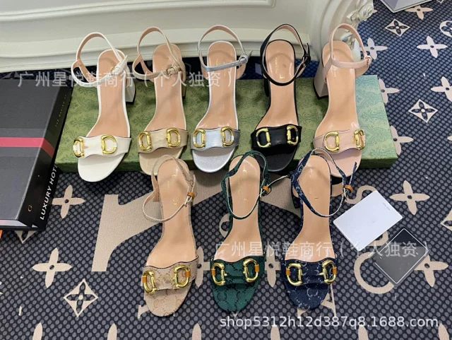 Gucci Sandals Horsebit Block-Heel Ankle-Strap product detail image 2