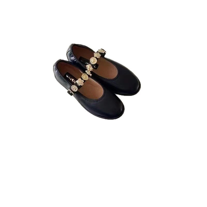Celine Leather Shoes Mary Jane flats with embellished buckle straps image 5