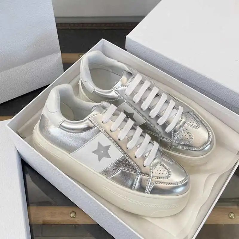 Unbranded Sneakers Low-top lace-up platform with star side detail image 3