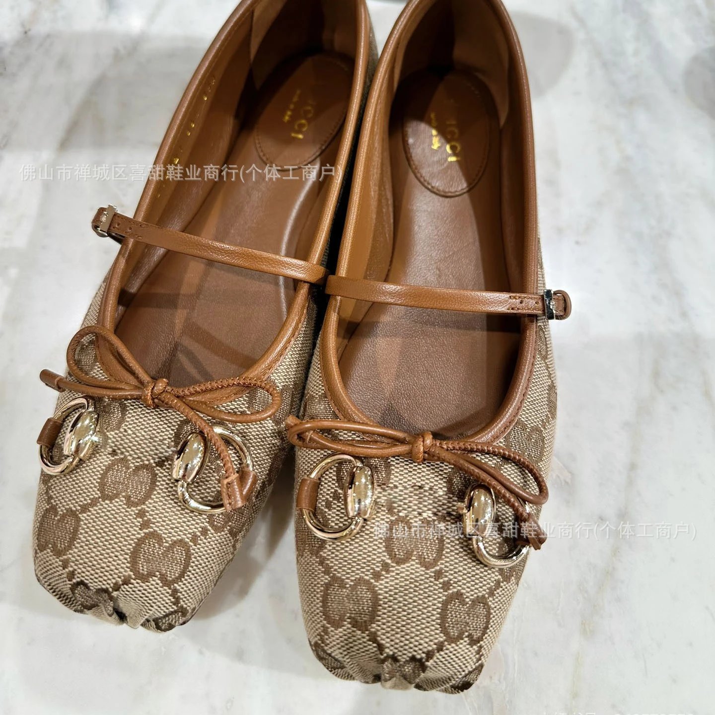 Gucci Horsebit Bow Loafers Tan Suede Flat Shoes - 4