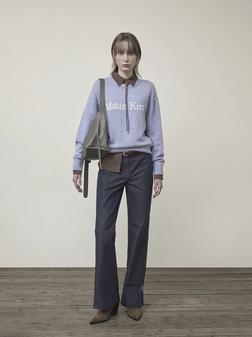 Matin Kim Logo Knit Sweater Off-White - 68
