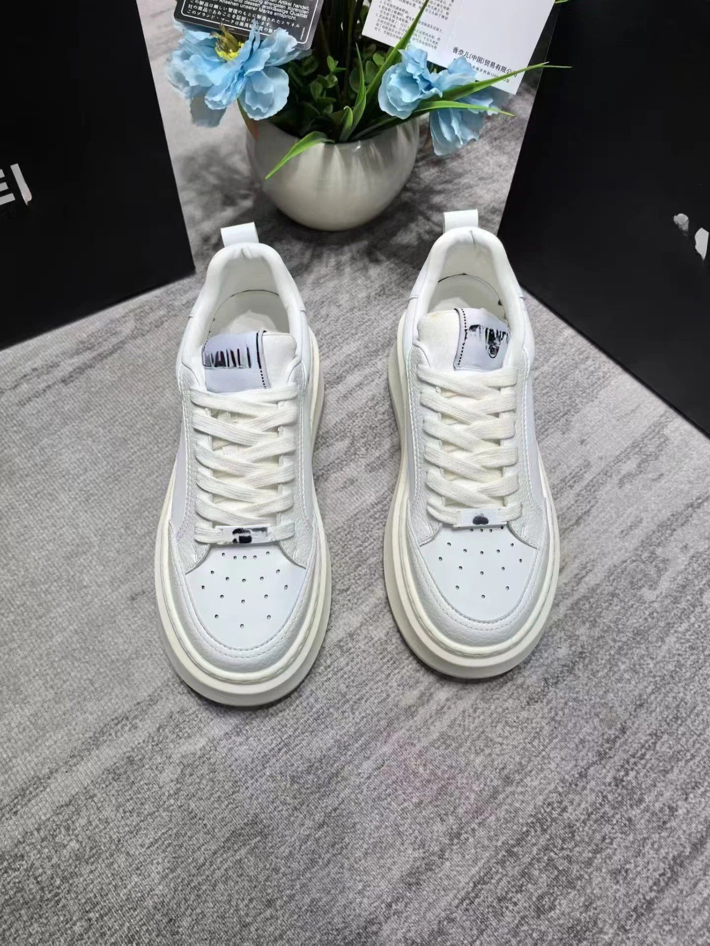 Chanel White Chunky Platform Sneakers - 9