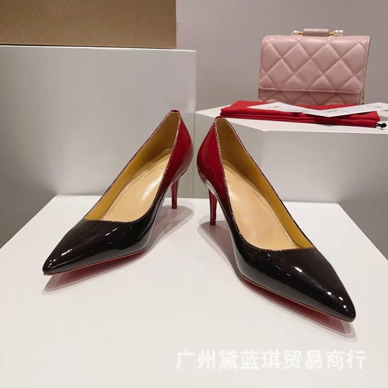 Christian Louboutin Pigalle Follies Nude Patent Leather Stilettos - 5