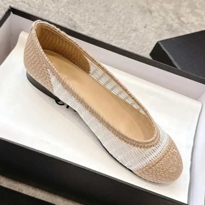 Unbranded Casual Shoes Woven Hollow-Knit Ballet Flats image 4