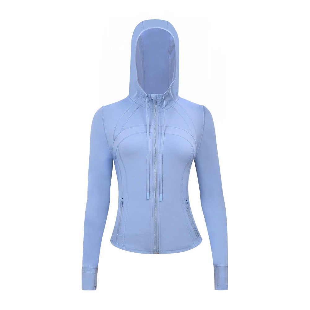 Design Performance Hooded Windbreaker Blue Activewear Jacket - 22