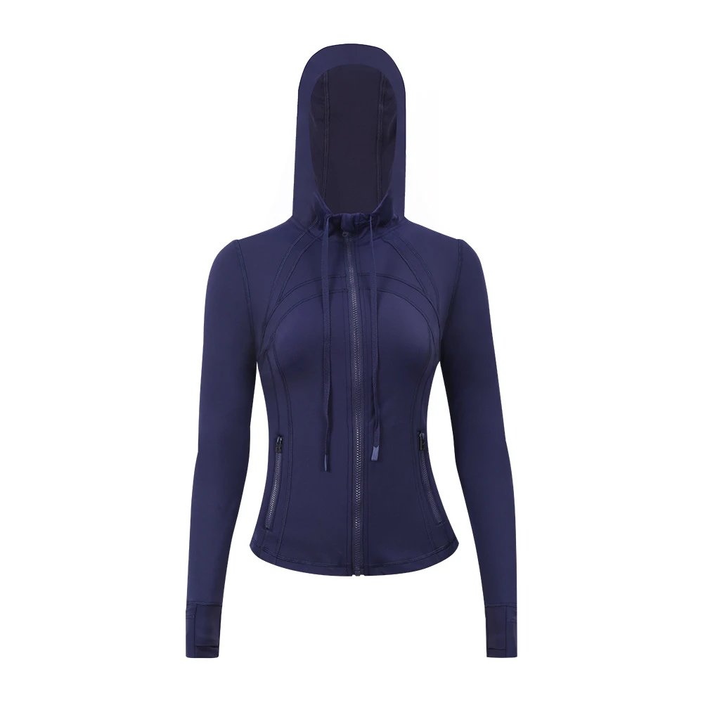 Design Performance Hooded Windbreaker Blue Activewear Jacket - 21