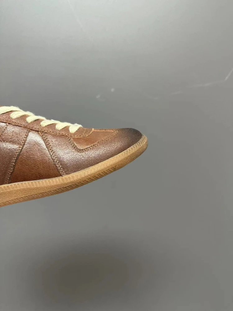 Maison Margiela Replica Sneakers Tan Suede Leather Sneakers - 21