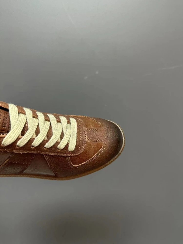 Maison Margiela Replica Sneakers Tan Suede Leather Sneakers - 30
