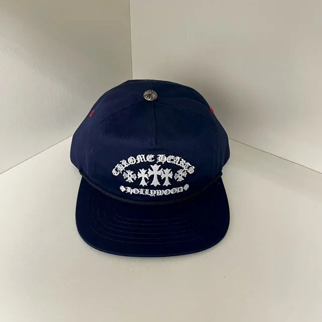 Chrome Hearts Hats Embroidered Cross Motif Baseball Cap with Braided Trim product detail image 5