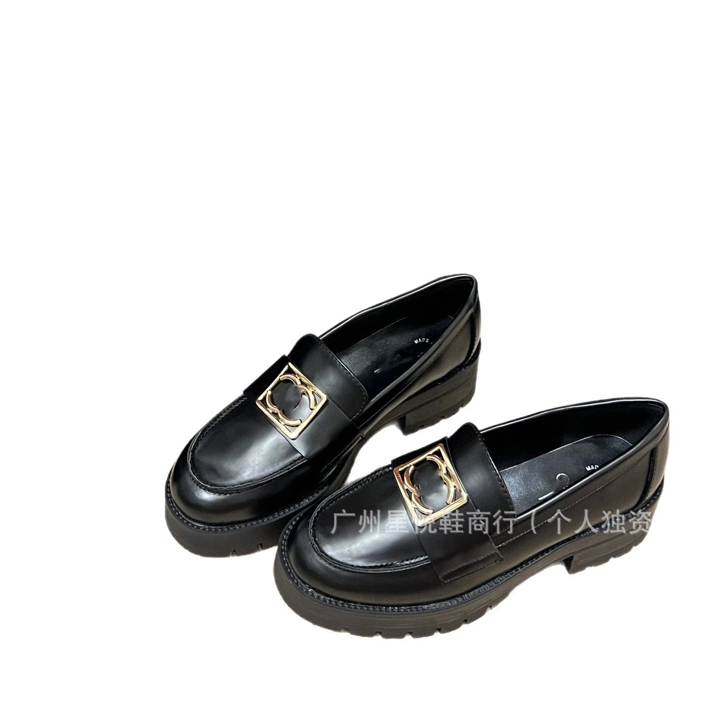 Unbranded Casual Shoes Platform Square Buckle Loafers image 5