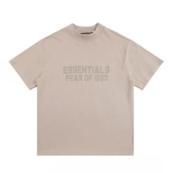 Fear of God Essentials Relaxed Fit Beige T-Shirt - 1