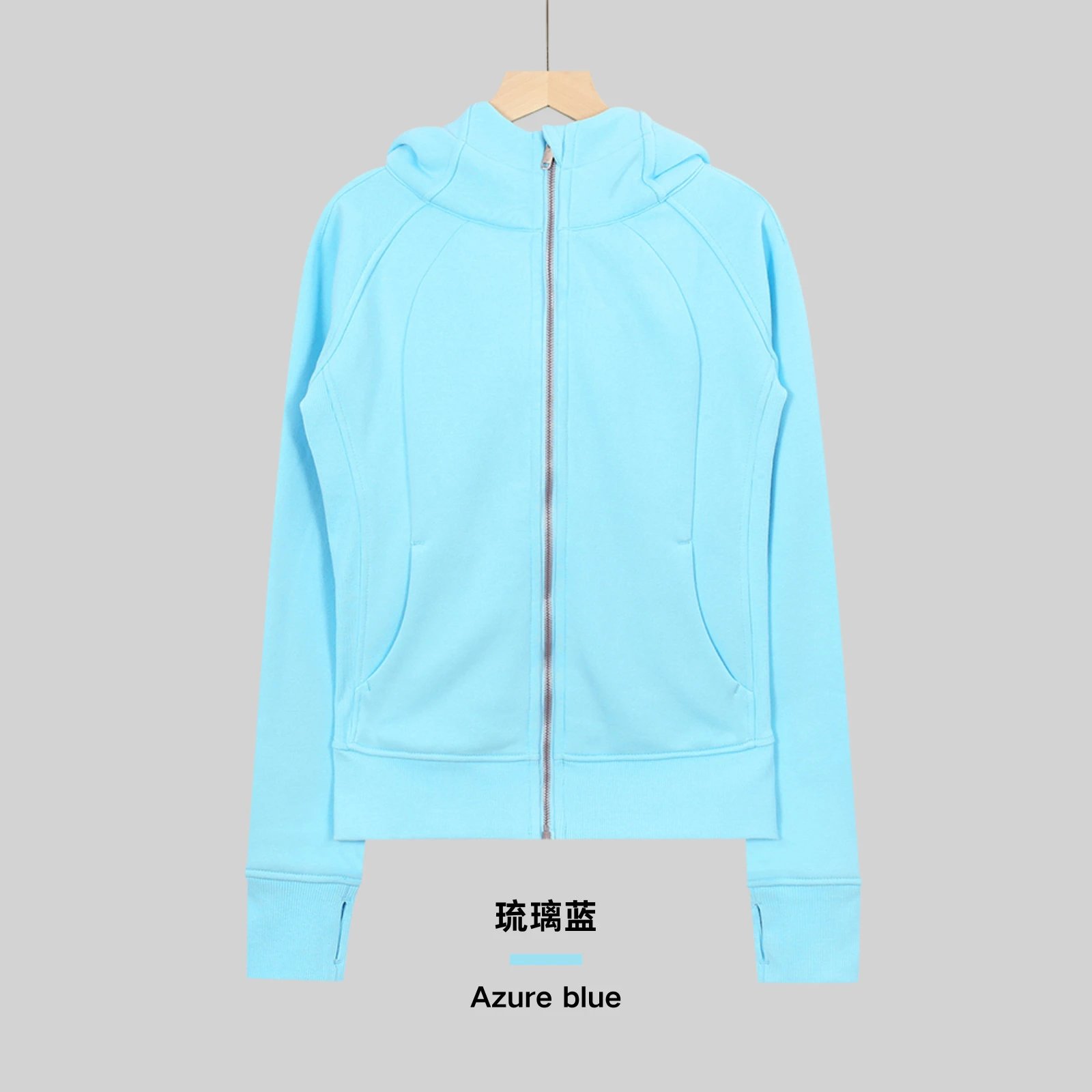 Tailored sweatshirt in glass blue