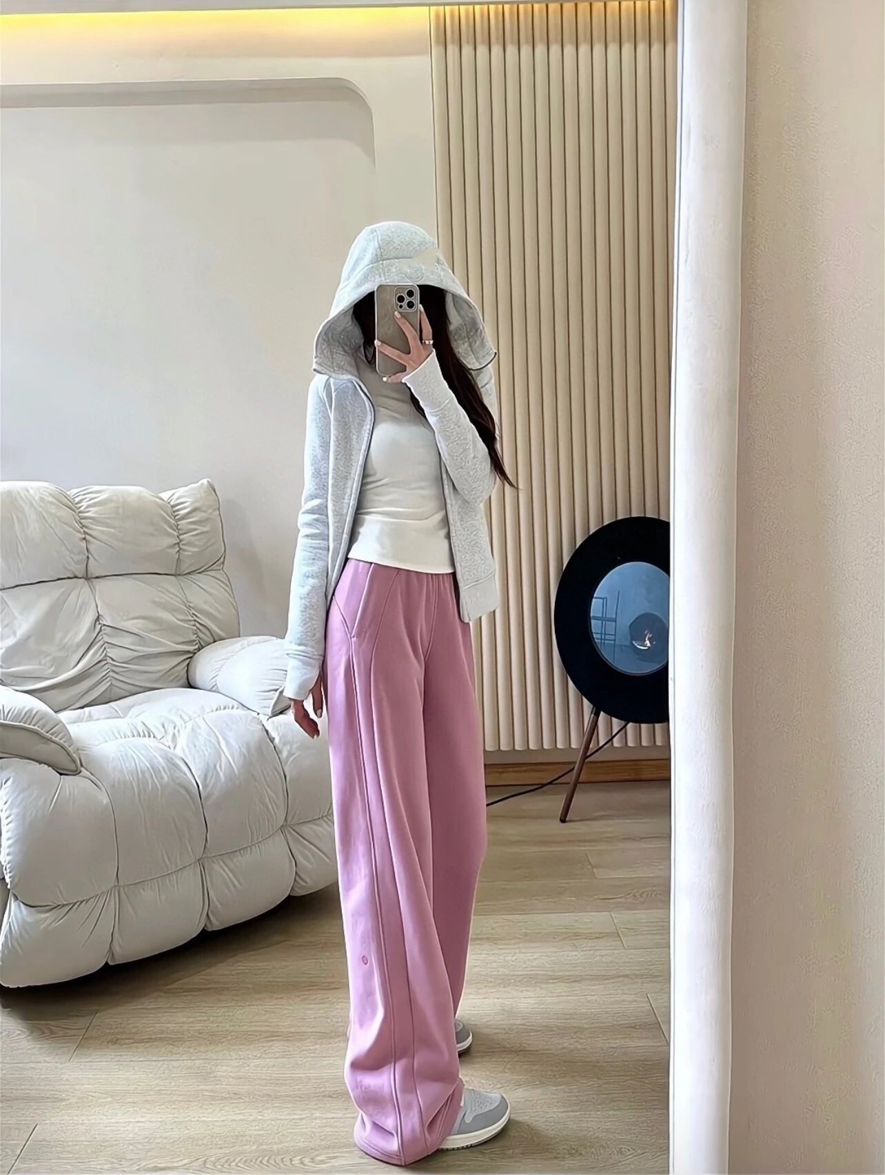 Design Wide-Leg Drawstring Pants Navy - 12