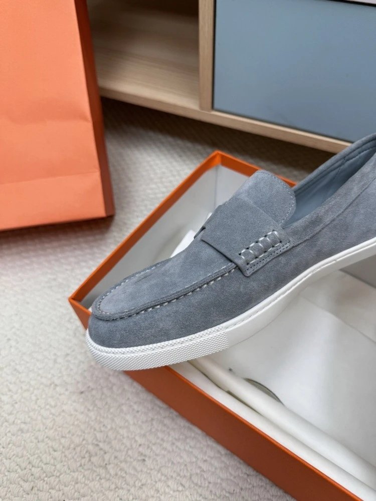Hermès H-Logo Loafers Beige Suede Loafers - 5
