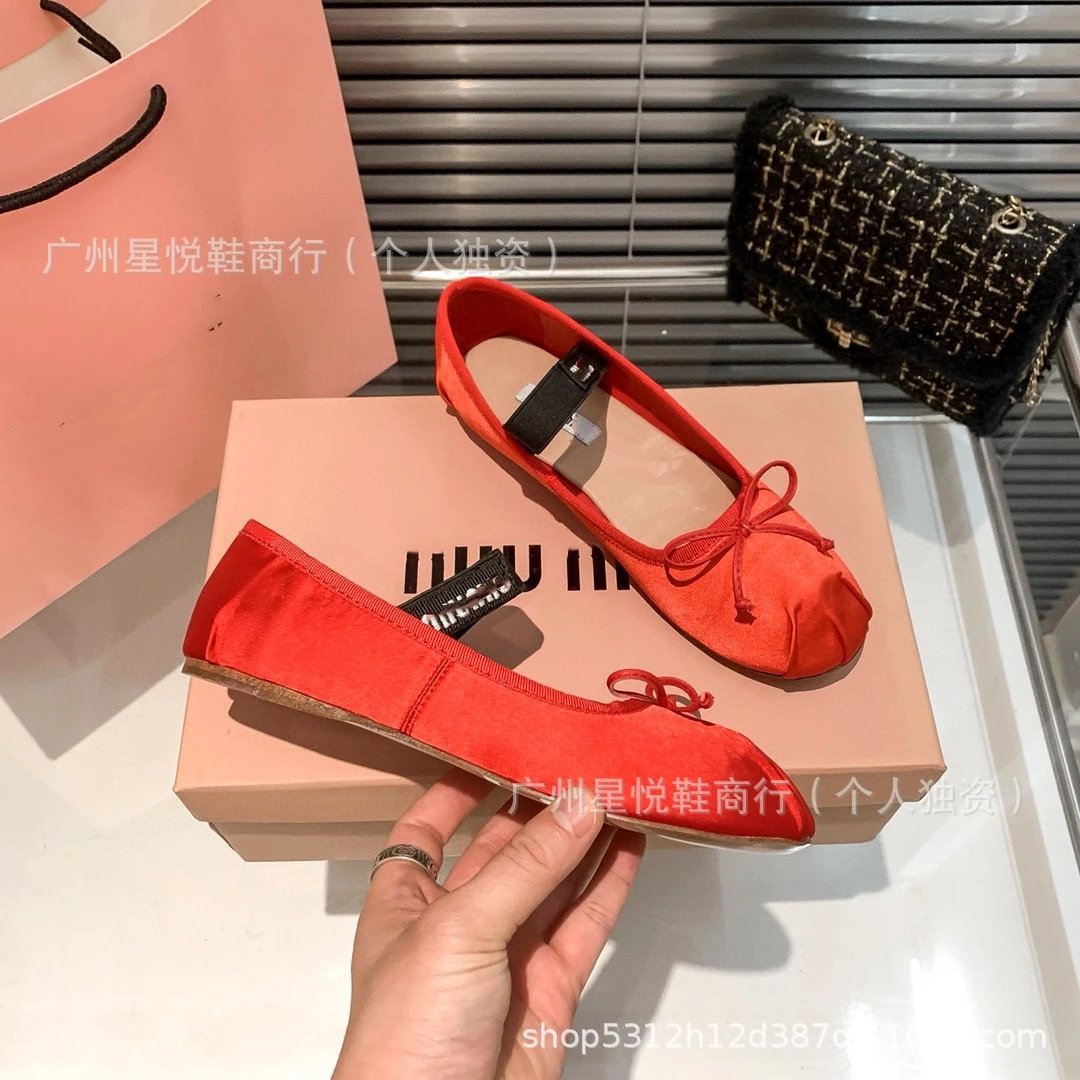 Maison Margiela Tabi Ballet Flats Pink Velvet - 14