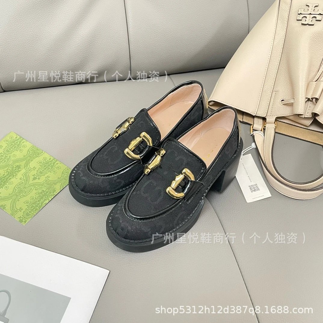 Gucci Horsebit Loafers Beige Brown GG Canvas Loafers - 4