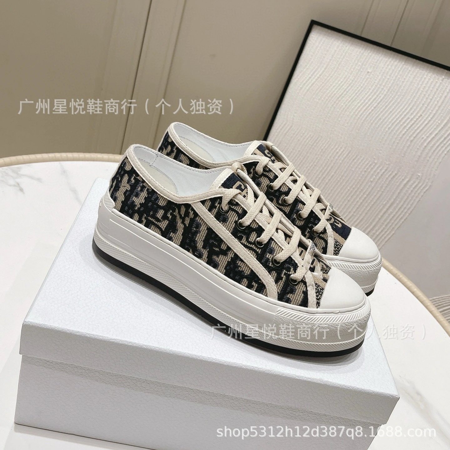 Dior Sneakers Low-Top Platform Oblique Jacquard image 2