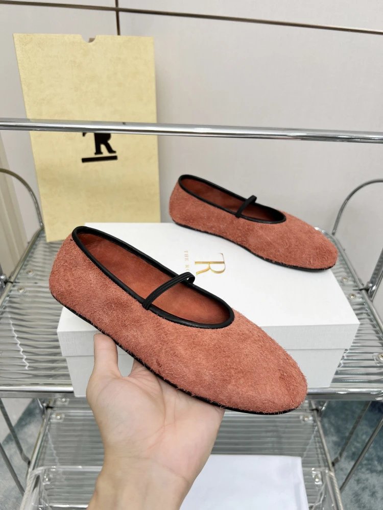 Maison Margiela Tabi Mary Jane Gray Wool-Blend Flat Shoes - 17