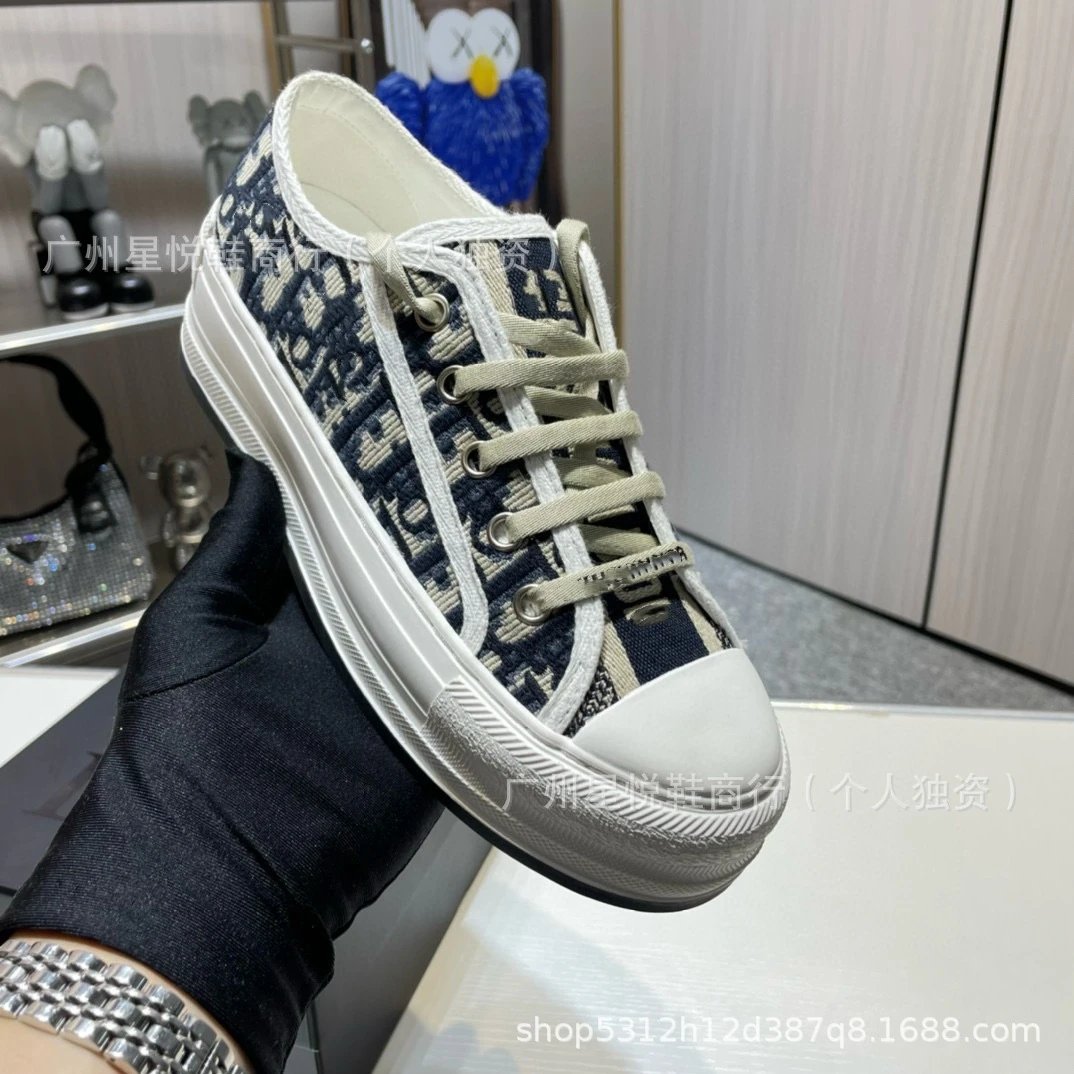 Dior B23 Low-Top Sneakers Peach Floral Mesh Canvas Shoes - 18