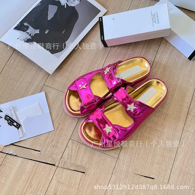 Chanel Slippers Quilted Double-Strap Bow Slide Sandals product detail image 12