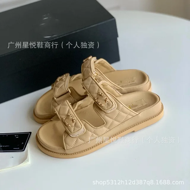 Chanel Slippers Quilted Double-Strap Bow Slide Sandals product detail image 14