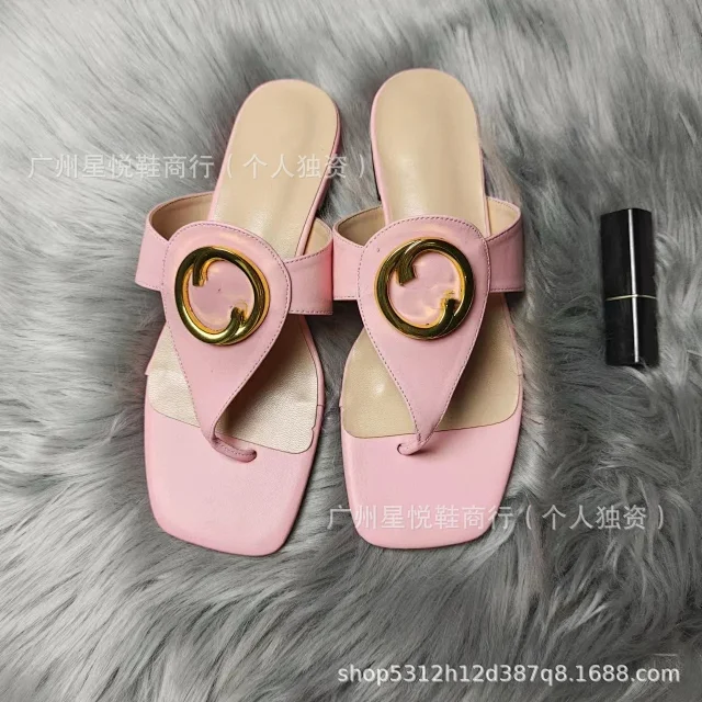 Gucci Slippers Square-Toe GG Monogram Buckle Slide product detail image 14