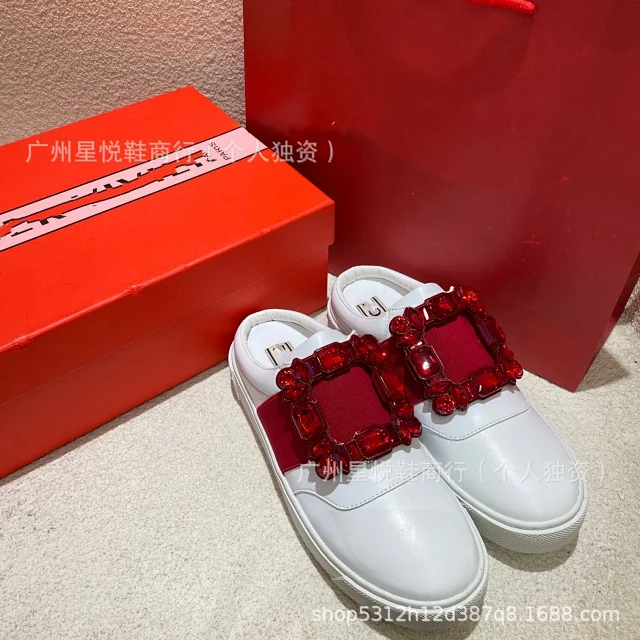 Roger Vivier Sneakers Rhinestone Square Buckle Slip-On product detail image 15