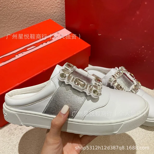 Roger Vivier Sneakers Rhinestone Square Buckle Slip-On product detail image 10