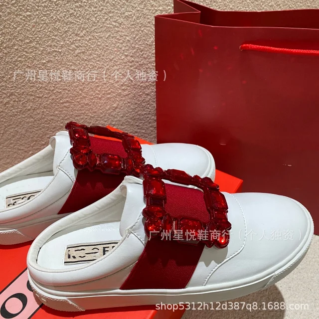 Roger Vivier Sneakers Rhinestone Square Buckle Slip-On product detail image 17