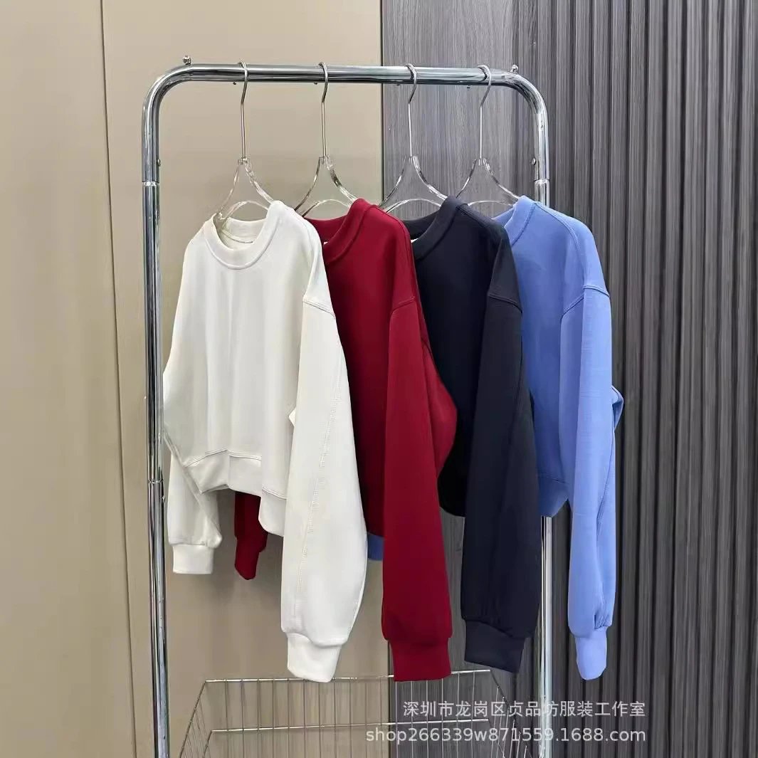 Lulu's same style Softstream air layer round neck loose hoodie, breathable and high elasticity sports running casual spring and autumn: findsindex.com