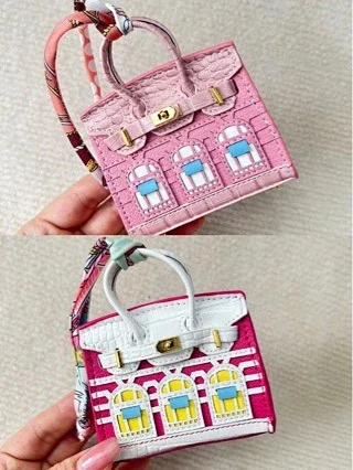 Unbranded Handbags Mini top-handle window house bag charm product detail image 2