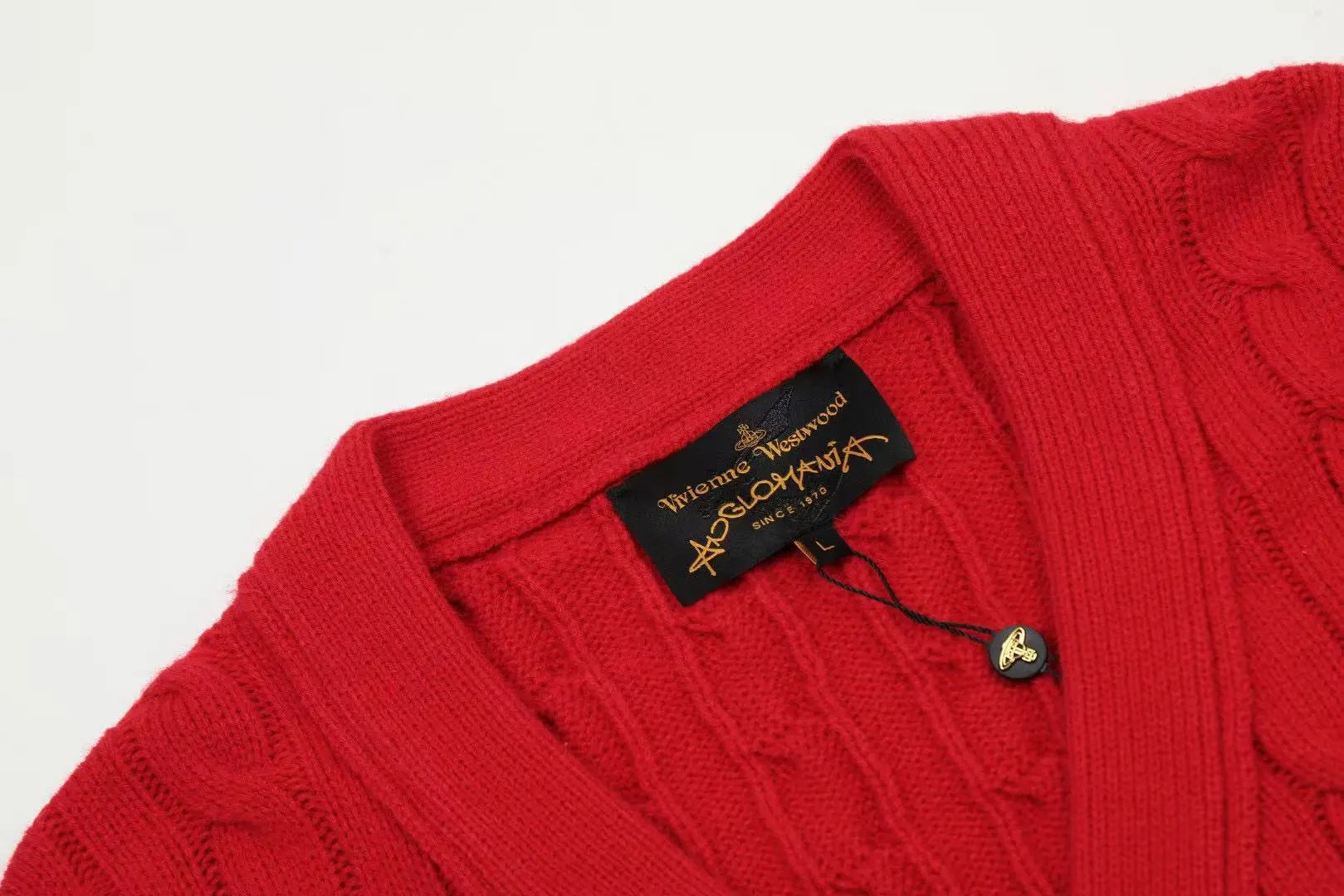Vivienne Westwood Red Label Cable Knit Cardigan Ivory - 5