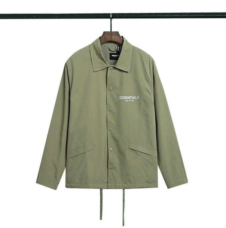 Fear of God Essentials Coach Jacket Beige Outerwear - 12