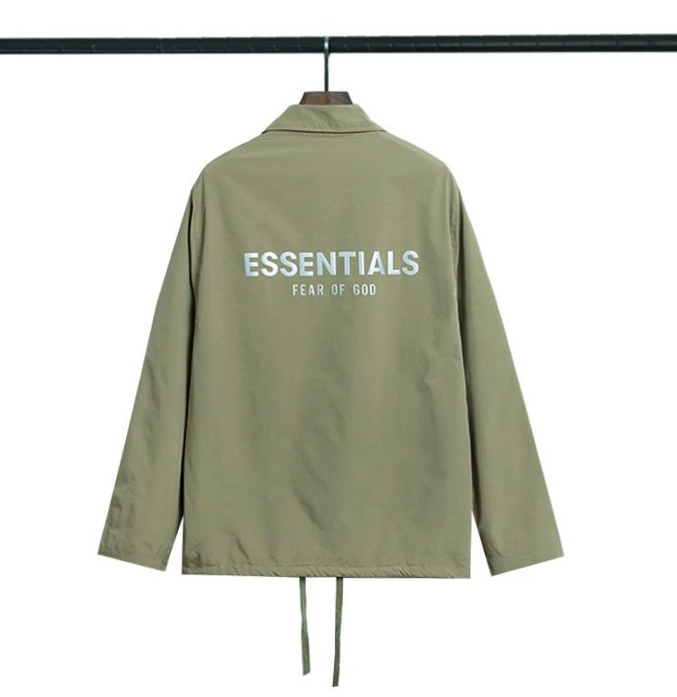 Fear of God Essentials Coach Jacket Beige Outerwear - 13