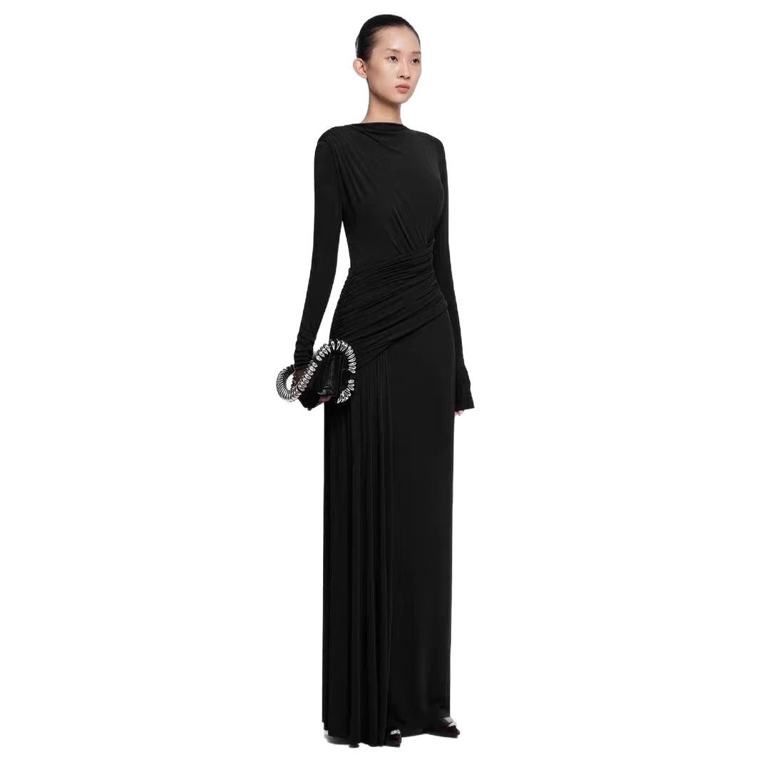 Unbranded Dresses Long-Sleeve Ruched Maxi Dress image 5