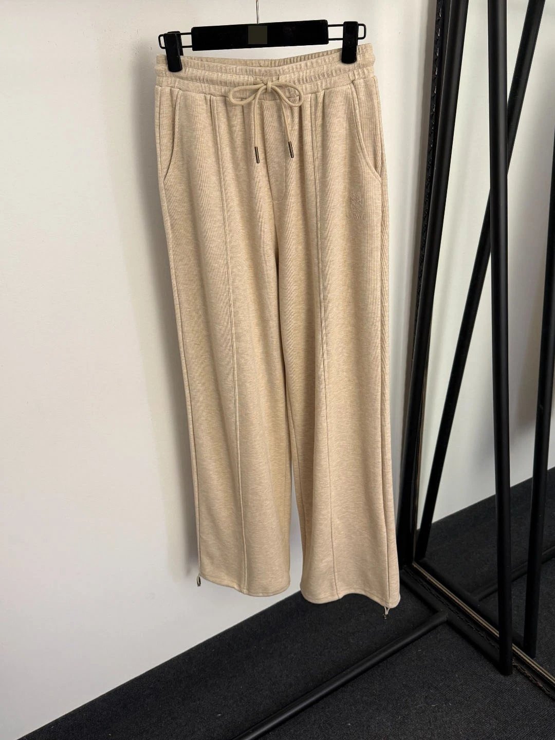 Design Corduroy Toggle Jacket and Wide-Leg Sweatpants Set Brown - 9