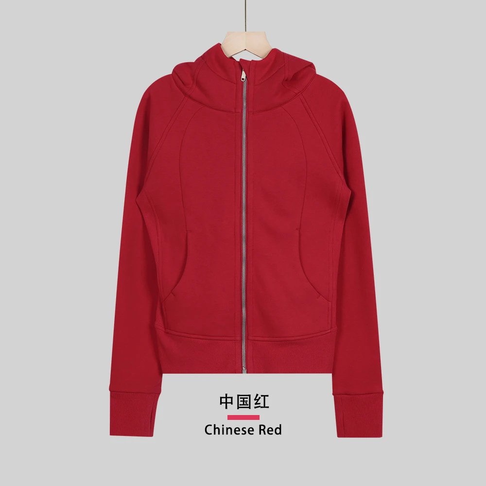 Tailored sweatshirt in Chinese red
