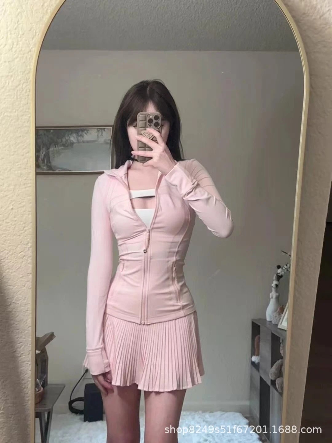 Pleated Skirt in Sakura Pink - 11