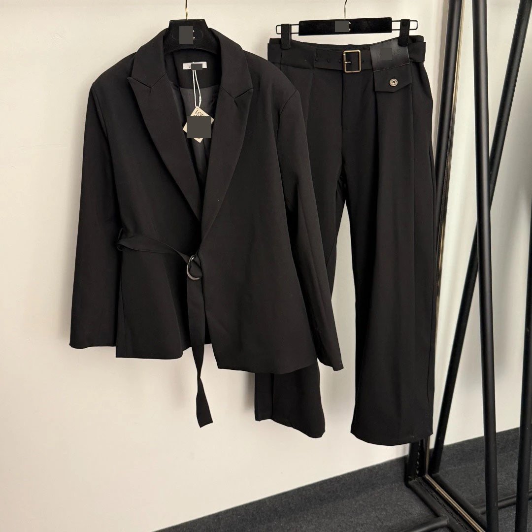 Black Wrap Detail Blazer Outerwear - 5
