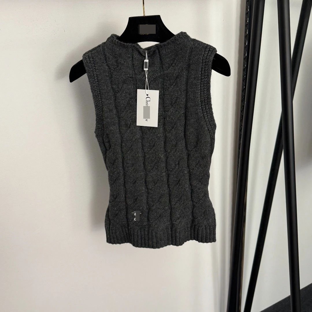 Dior Cable Knit Ivory Vest - 6